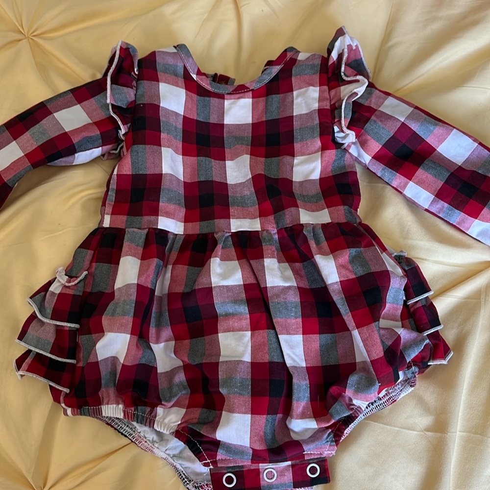 Caden Lane Plaid Bubble Romper